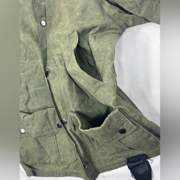 The Hundreds x Public Label Field Jacket Waxed Cotton Plaid Lined Corduroy Zip S - Picture 4 of 16